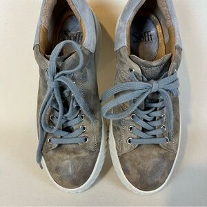 Sofft Women's Gray Camouflage Casual Sneakers Modern Street Utilitarian